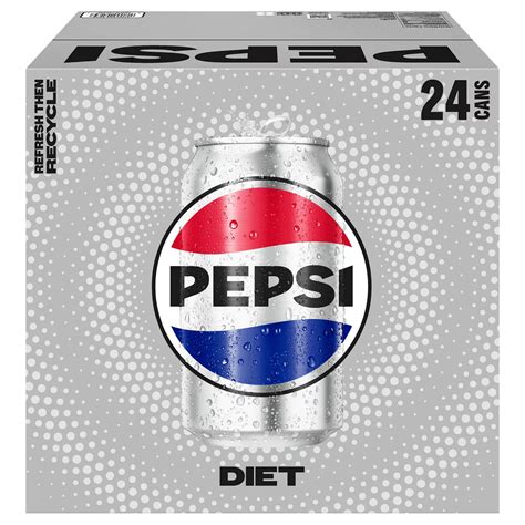 Pepsi Diet Cola 24 pk Cans - Shop Soda at H-E-B