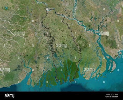 Khulna, division of Bangladesh. High resolution satellite map Stock Photo - Alamy