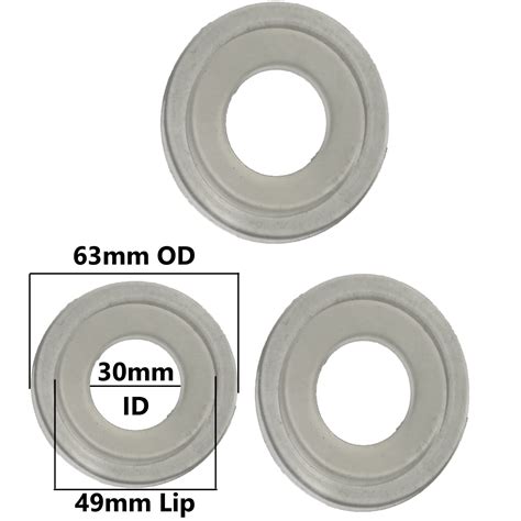 Silicone Flush Valve Seal (63mm OD 30mm ID 49mm Lip) (2-7/16-inch OD, 1 ...
