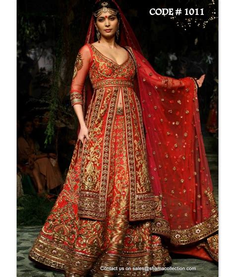 1011 Red bridal lacha Outfit Sets – Shama’s Collection