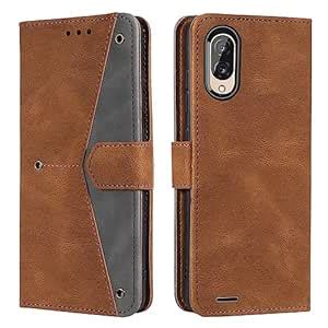 Faux Leather Back Case Flip Cover for MarQ M3 Smart with ID Card Slot ...