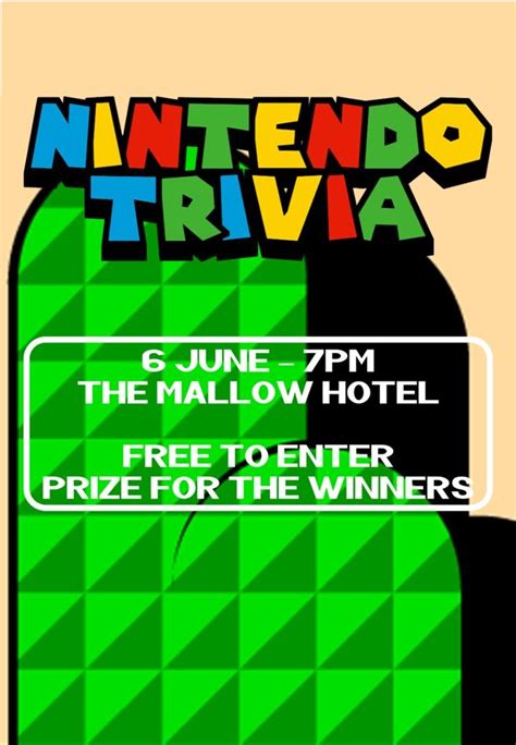 Nintendo Trivia, The Mallow Hotel, Ballarat, 6 June 2024 | AllEvents.in