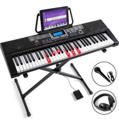 MUSTAR 61 Key Piano Keyboard, Learning Keyboard Piano with Light Up ...
