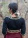 Cotton Black V Neck Blouse With Border Design|Shona|Suta