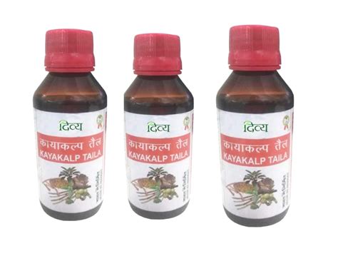 Buy Patanjali Divya Kayakalp Oil 100 ml (Pack of 3) 300ml Online at Low ...