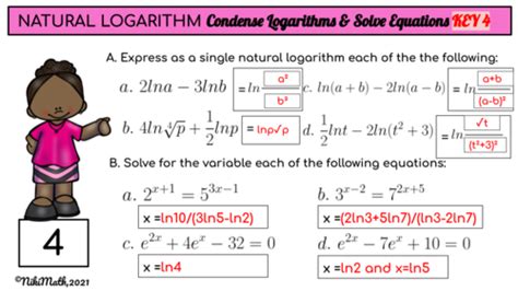 Image result for Natural Log Practice Problems