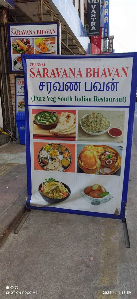 Menu at CHENNAI SARAVANA BHAVAN, Delhi