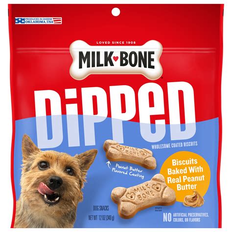 Milk-Bone Dipped Baked With Real Peanut Butter Dog Biscuits, 12 oz. | Petco