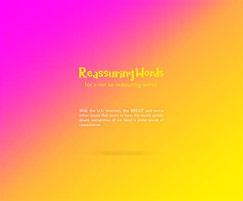 Reassuring Words on Behance