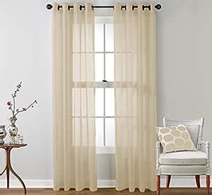 Buy Ultimate 2 Piece Sheer Voile Window Curtain Grommet Panels for ...