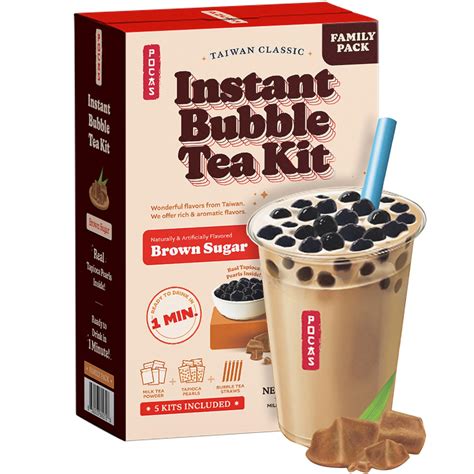Snapklik.com : Pocas Bubble Tea Kit, Brown Sugar Instant Milk Tea Powder
