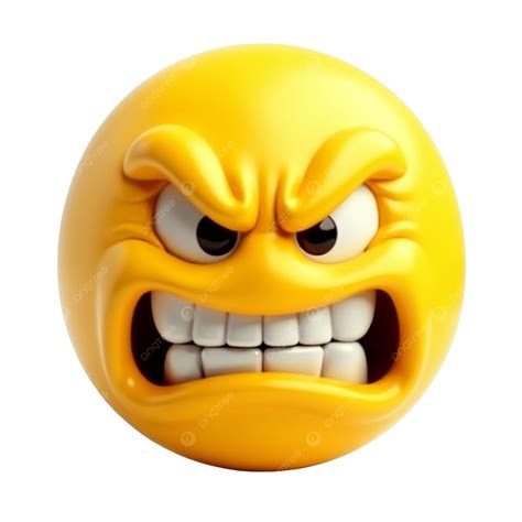 Angry Yellow Emoji Face Expressing Frustration And Aggression, Angry ...