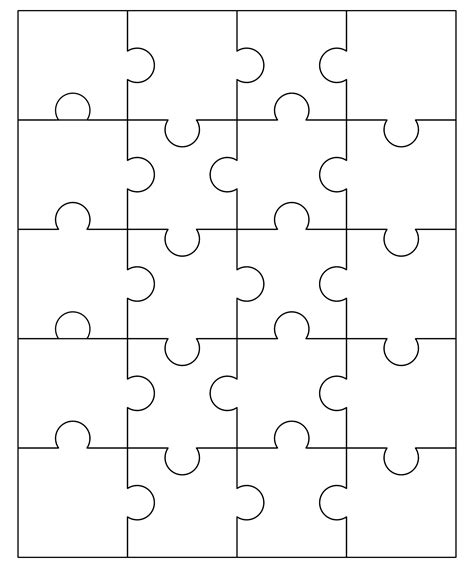 9 Piece Jigsaw Puzzle Template - 10 Free PDF Printables | Printablee