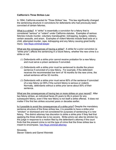 California's Three Strikes Law | DOC