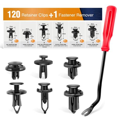 GOOACC GRC-30 120PCS Car Retainer 6.3mm 8mm 9mm 10mm Expansion Screws ...
