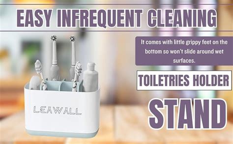 LEAWALL Plastic Multipurpose Toothbrush Caddy for Bathroom | Tooth ...