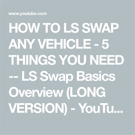 LS3 V8 Swap Guide 的图像结果