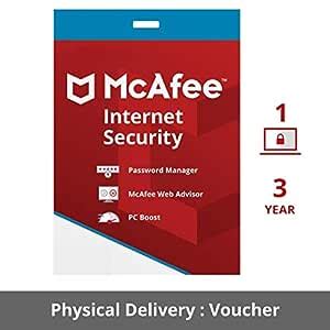 McAfee Internet Security - 1 PC, 3 Years (Activation Key Card) : Amazon ...