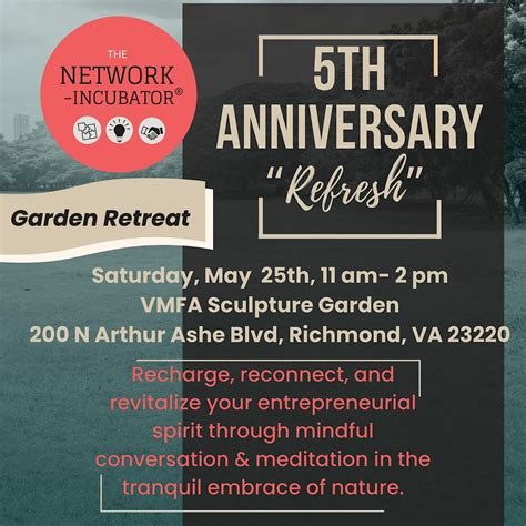 TNI Garden Retreat: Were Celebrating 5 Years!, Virginia Museum of Fine ...