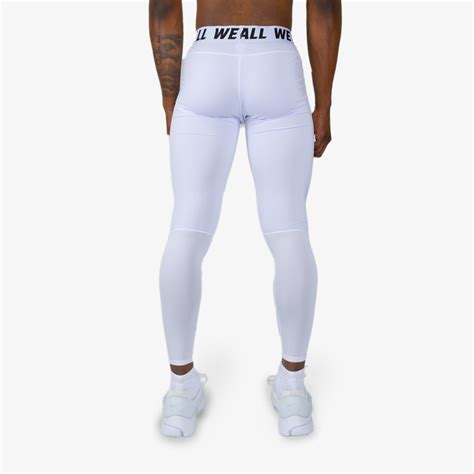 Athletic Full Length Tights (White) | Mens workout clothes, Mens ...