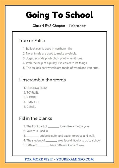 Image result for Class 4 EVS Worksheet