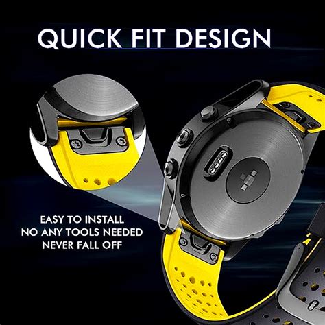 TECPHILE 22mm Garmin Silicon Watch Strap Quickfit Wristband – Concept Kart