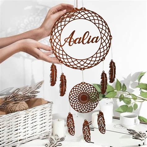 Kraftidy Dream Catcher with Name for Home Decor, Bedroom, Wall Hanging ...