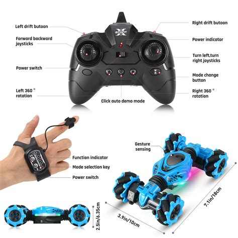 Buy Remote Control Car Gesture Sensing RC Stunt Car 2.4G Twisting ...