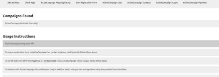 Active Campaign API 的图像结果