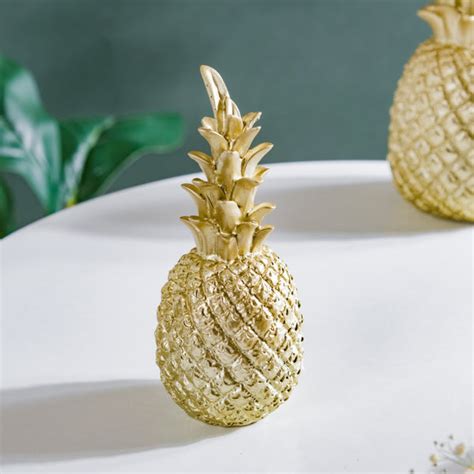 Pineapple Decor Golden Small Online - Premium Decor Object | Nestasia