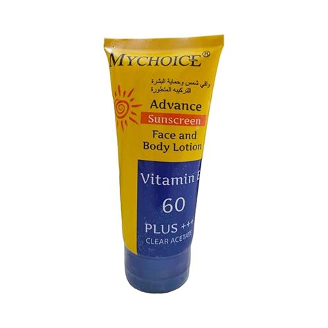 MYCHOICE Advance Sunscreen Face and Body Lotion | Vitamin E | SPF 60 ...