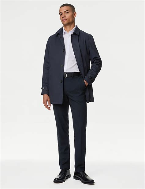 Buy Slim Fit Flat Front Stretch Trousers at Marks & Spencer