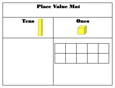 Place Value Mat Printable