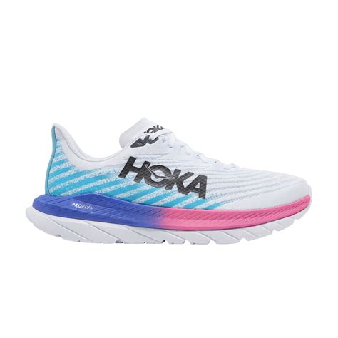 Hoka Mach 5 White Scuba Blue Price in India | Culture Circle