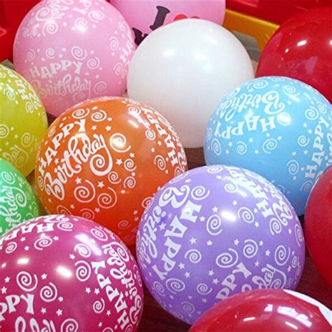 Grand Shop Happy Birthday Latex Rubber Balloon, Pack Of 30, Multicolour ...