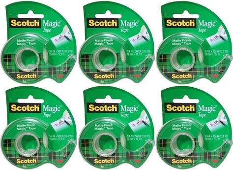 Amazon.com : Scotch Magic Tape, 3 Dispensered Rolls, Numerous ...