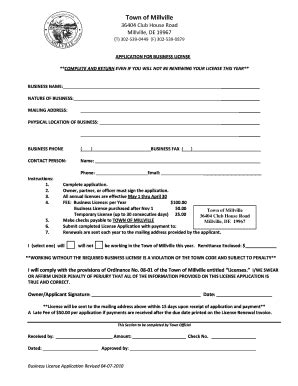 Business License Delaware - Fill and Sign Printable Template Online