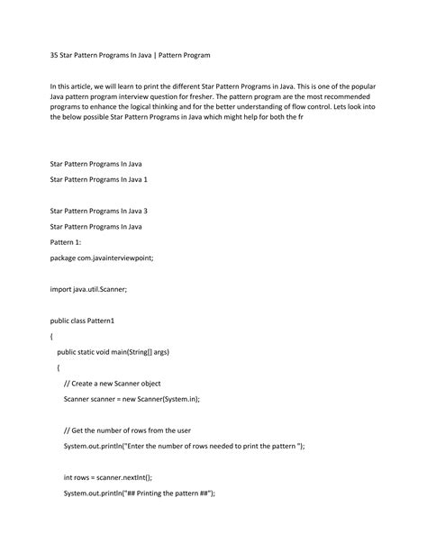 Image result for Explain Pattern Matching Star for Java Beginner