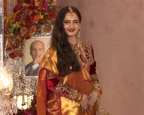 Anant Ambani-Radhika Merchant wedding: Rekha shines in traditional look