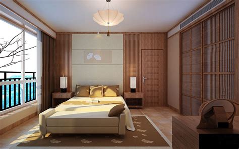 日式风格卧室门装修效果图 将明媚阳光照进卧室-门窗网