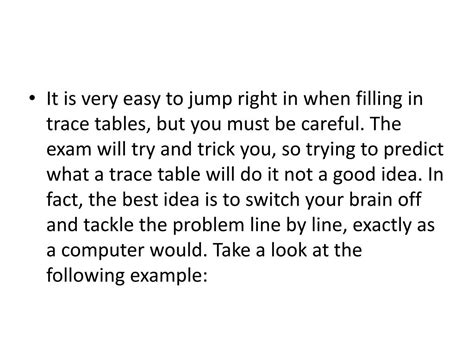 Image result for Trace Tables Coding