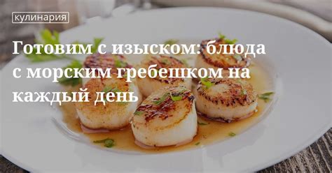 Готовим с изыском: блюда с морским гребешком на каждый день. Кулинарные ...
