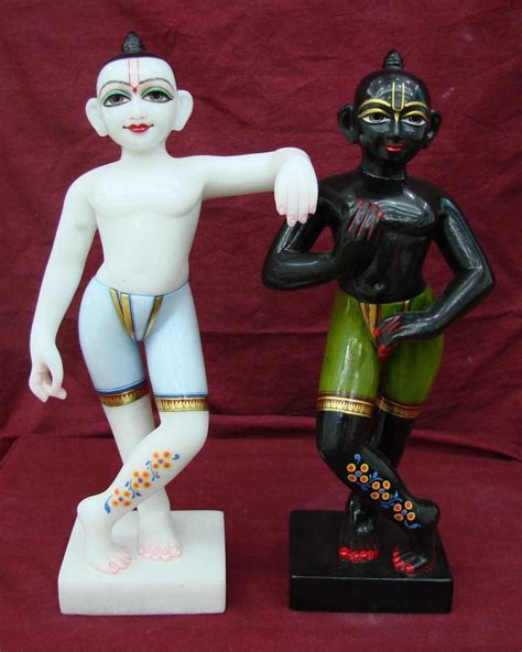 Beautiful Krishna Balaram Makrana Marble Deities – Madhav Store