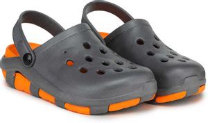 Hitcolus Men Grey, Orange Clogs - Buy Hitcolus Men Grey, Orange Clogs ...