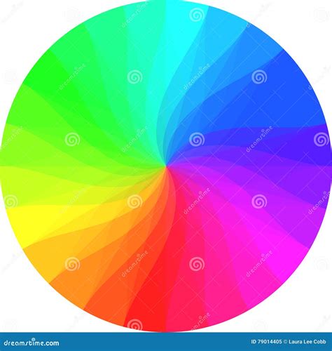 Rainbow color wheel stock illustration. Illustration of background ...