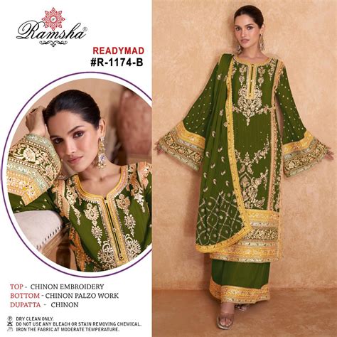 1174B Ramsha Pakistani Readymade Suits – Heriska