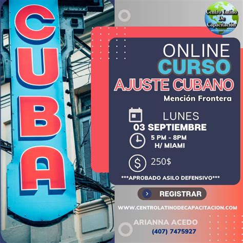 Curso Ajuste Cubano Mencion por Frontera - Centro Latino de Capacitacion