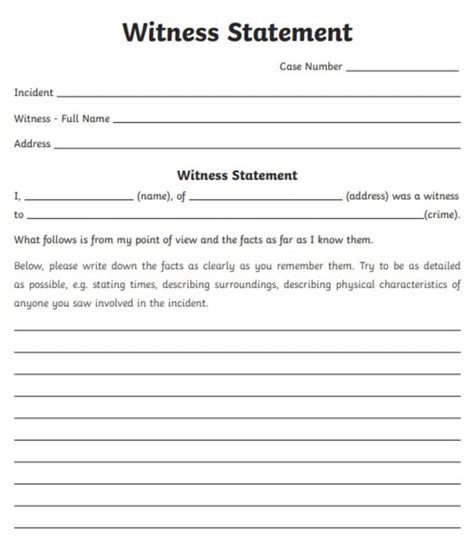 Example Witness Statement UK 的图像结果