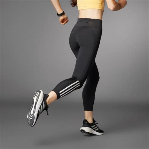 adidas DailyRun 3-Stripes 7/8 Leggings - Black | adidas India