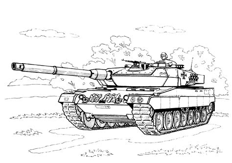 Collection of Tank Coloring Pages - Free Printable